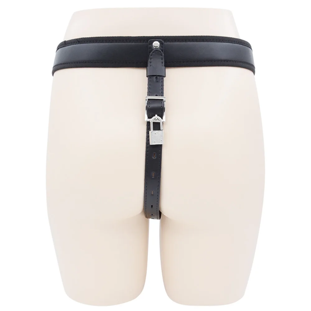 Male Chastity Belt Devices Harness with Lock Cock for Men Adult Men's Bondage Leather Chastity Lock Pants Underwear Sex Toy