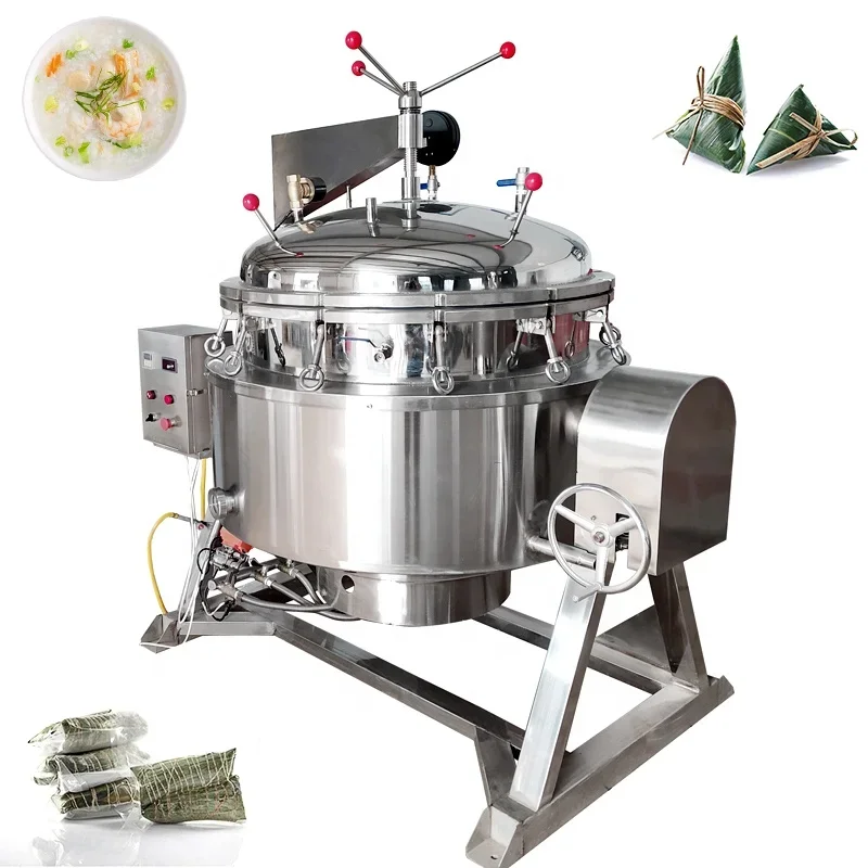 High Efficiency Electric Commercial Pressure Pot High Capacity 500 Liter Industrial Pressure Cooker Machine