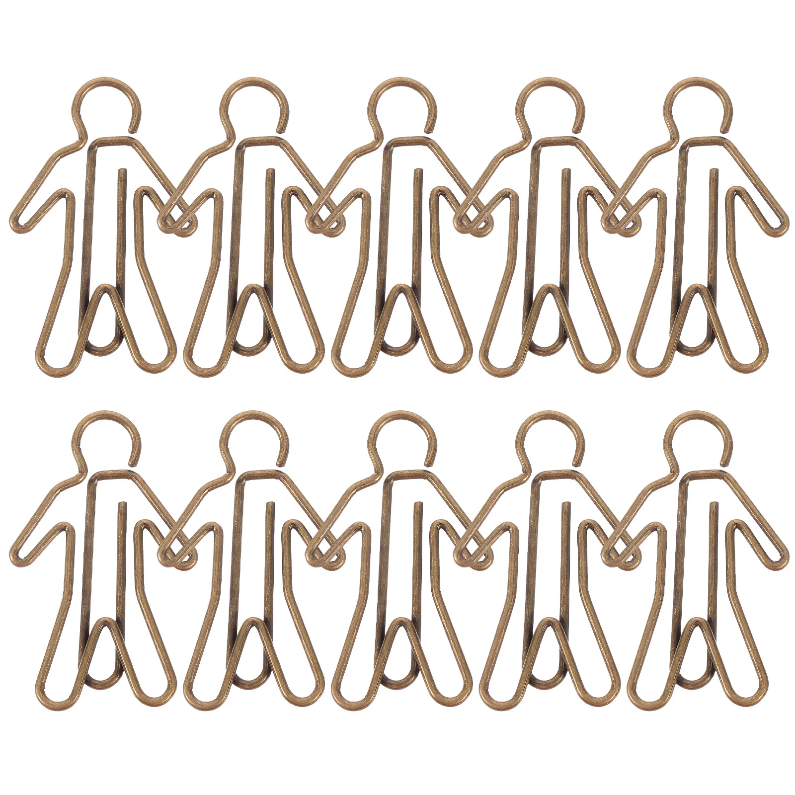 20pcs Small Human-Shaped Paper Clips Cute Mini Metal Document Clamps For Office School File Organization Creative Book Reading