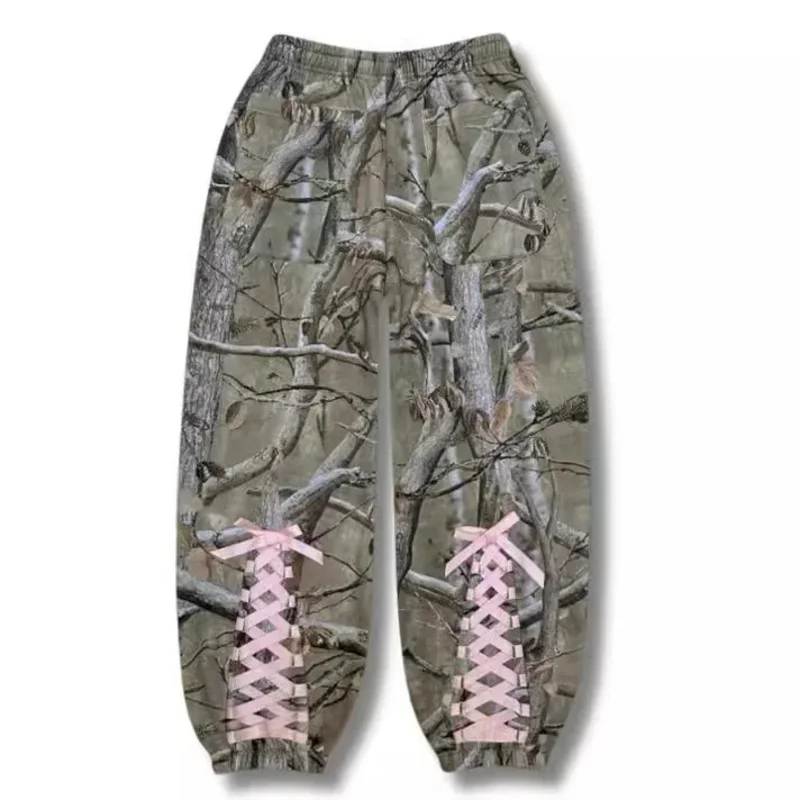 

American Style Straight-Leg Camouflage Cargo Pants Men's Spring New Loose-Fit Wide-Leg Casual Pants For Outdoor Wear