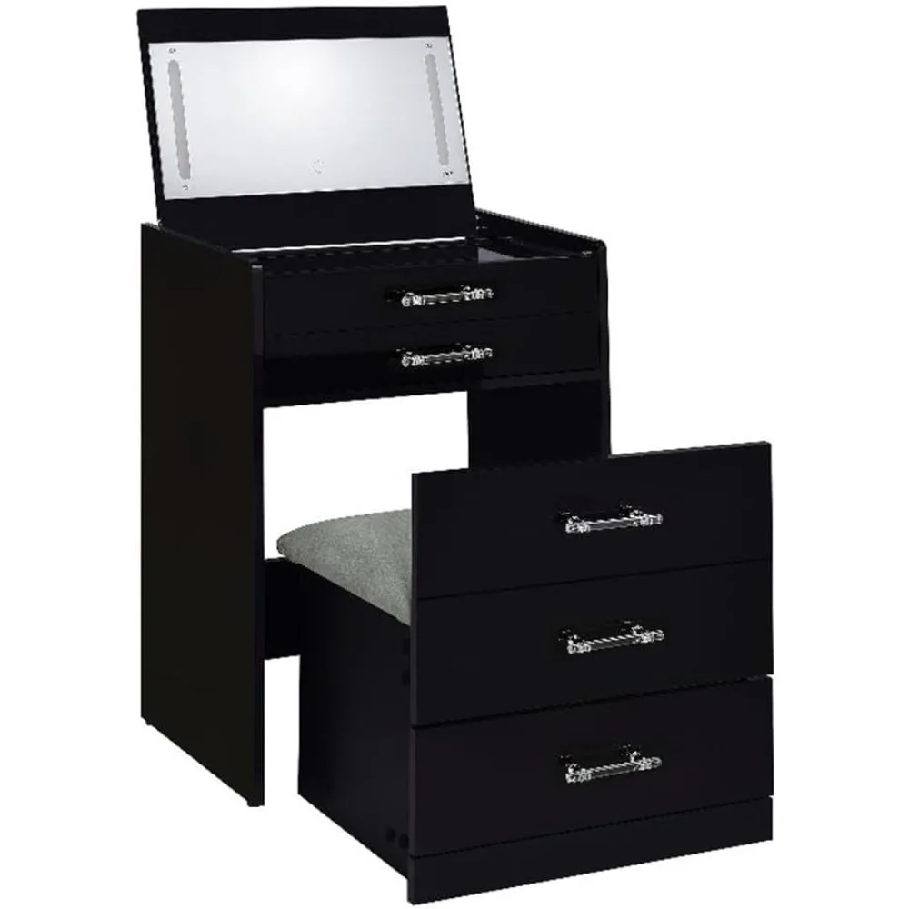 

Engineered Wood Makeup Vanity and Stool Set