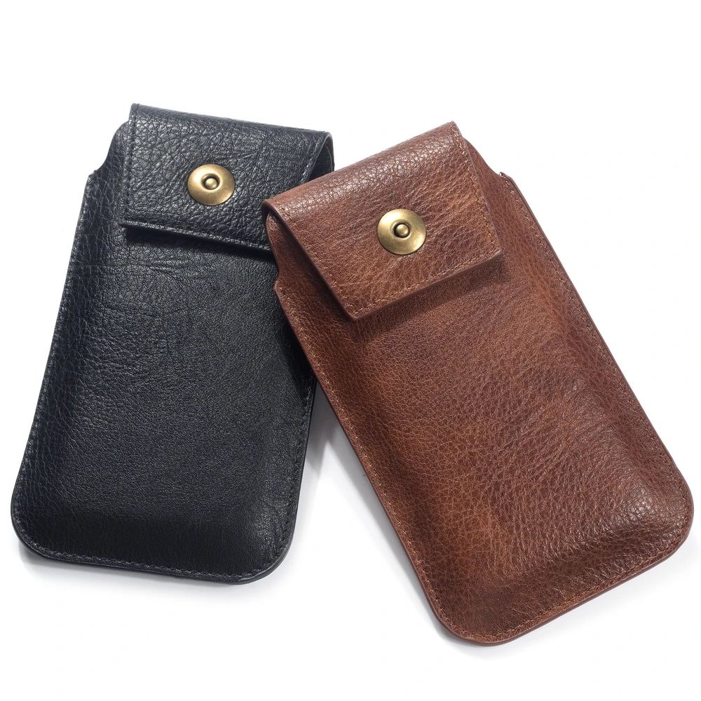 Universal Leather Mobile Phone Pouch Belt Clip Case Bag For Samsung Galaxy S20 S21 S22 S23 S24 Ultra A52 A53 A14 A34 A54 Cover