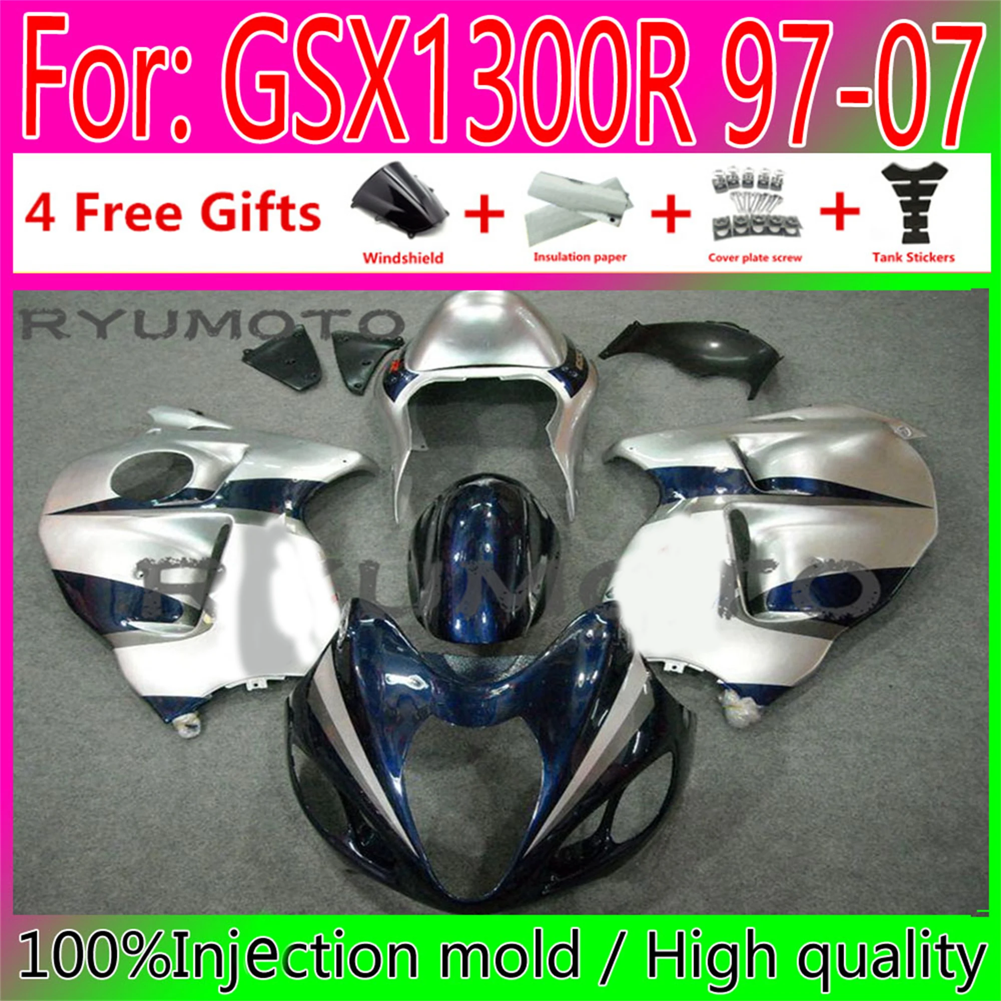 

Обтекатель для мотоцикла HAYABUSA для Suzuki GSXR1300 03 04 05 06 07 GSX1300R 97 98 99 00 01 02 Обтекатели для кузова