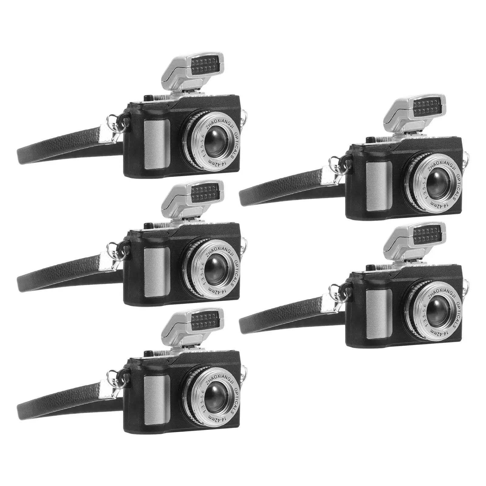 

5Pcs Children Camera Miniature Vintage Creative Photography Prop Strap Dollhouse Accessory Micro Landscape Home Decoration