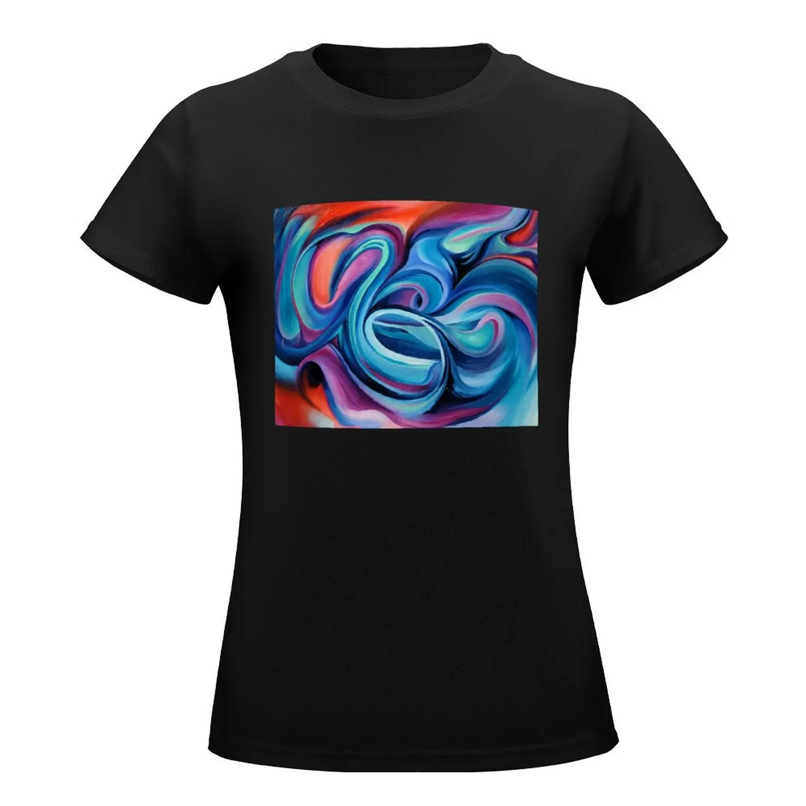 Flow T-Shirt shirts graphic tees tops Female clothing t-shirt dress for Women plus size