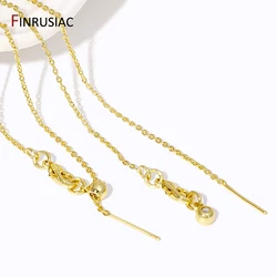 45 Cm Thin Necklace Link Cable Chain, 18K Gold Plated Brass 1.3 Mm Cross O Bulk Chain Necklace For DIY Necklace Making Supplies