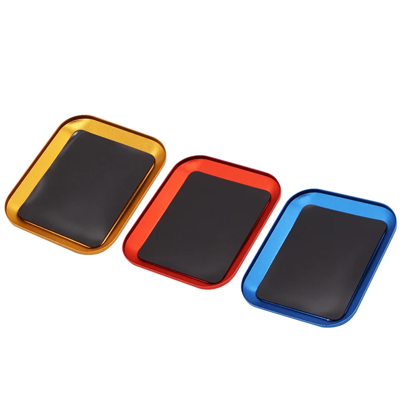 Aluminium Schraube Die Tablett mit Magnetische Pad Schraube Lagerung Box Mini Schraube Platte Schraube Bits Box Mobile Reparatur Schraube Matte