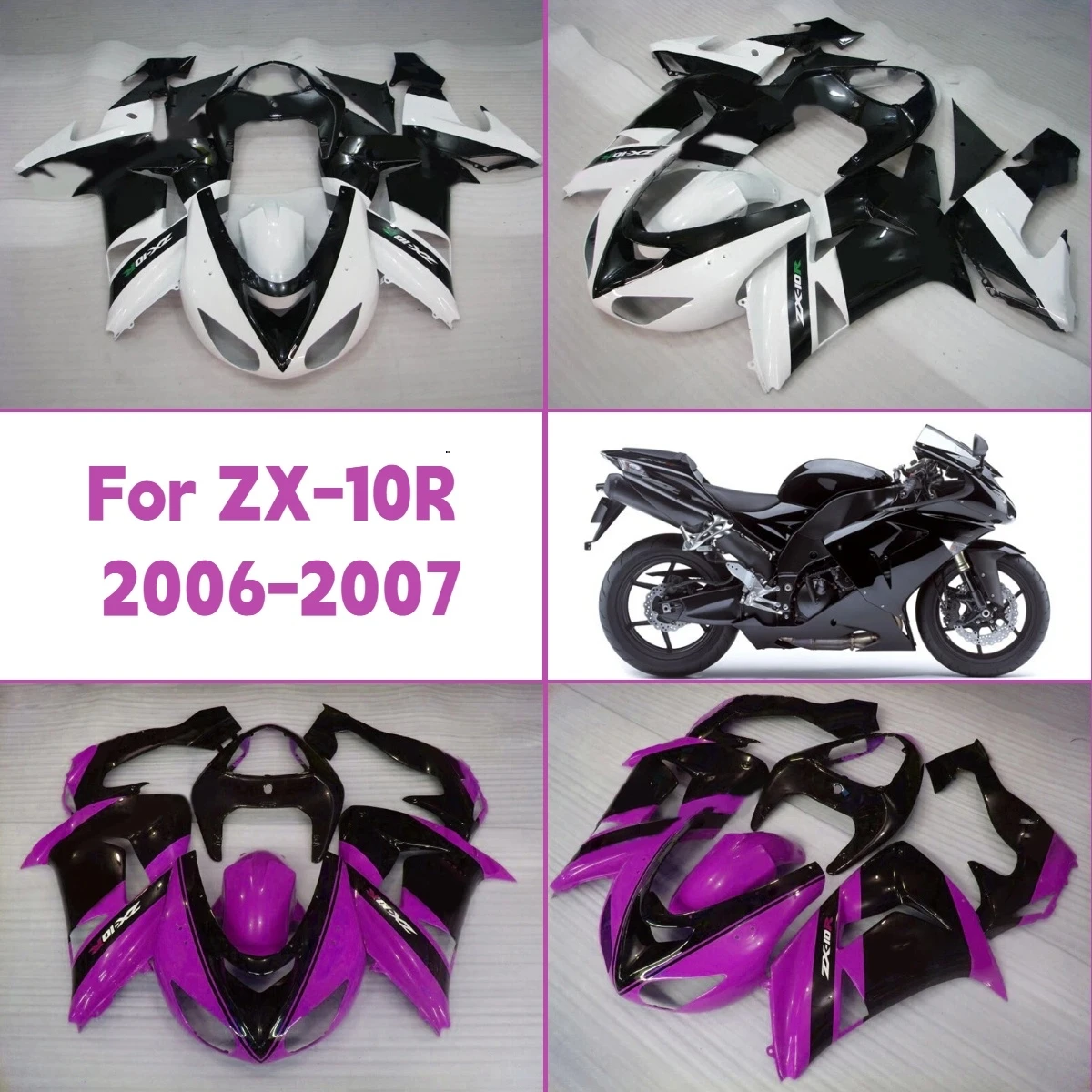 

ABS Fairings 2006 2007 ZX10R Hot Style Motorcycle Fairing Kit Customizable for 06 07 Kawasaki ZX 10R