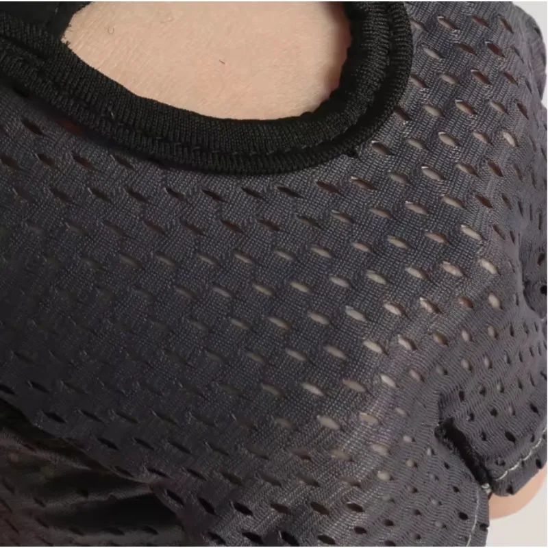 الصيف نصف اصبع قفازات الحرير الجليد تنفس رياضة اللياقة البدنية الجري النساء الرجال المضادة للانزلاق وسادة الدراجات أصابع قفازات دراجة