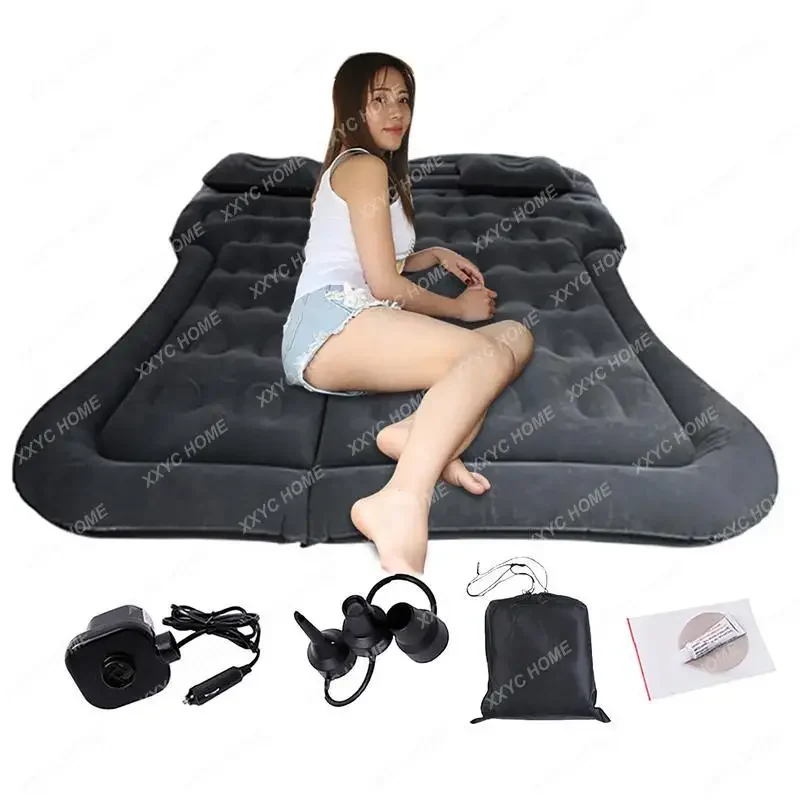 Travel Inflatable Mattress Air Bed For Car Universal SUV Extended With Two Air Pillows For Travel Camping Family Outing