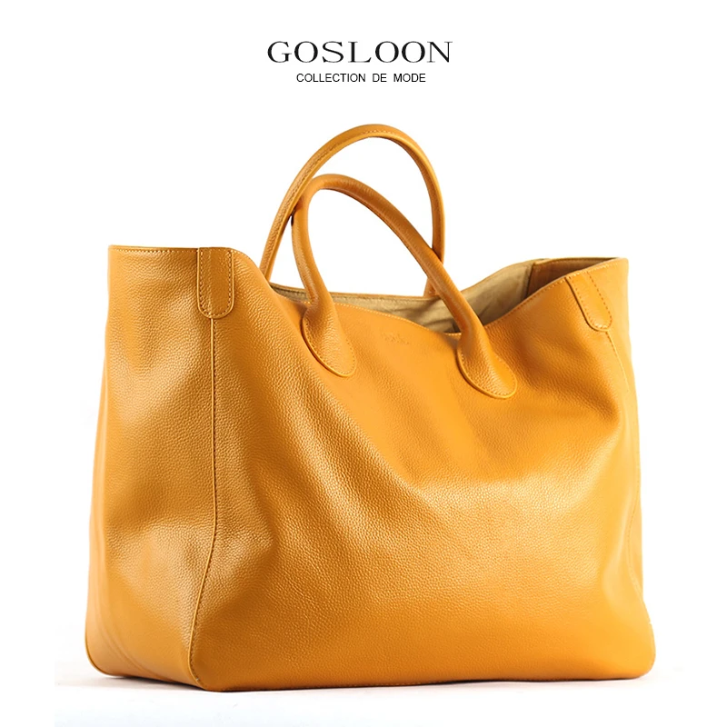 

Gosloon-238 Luxury Soft Genuine Leather Women Shoulder Bags Large Capacity Female Totes Bag Original Leather Lady Handbag Casual