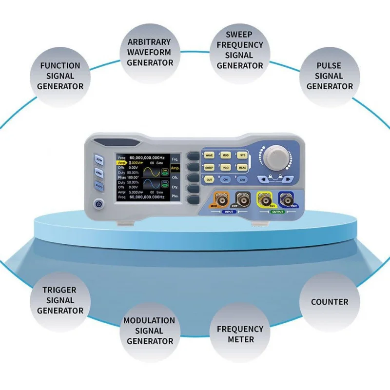 80MHz デュアルチャンネル任意波形信号発生器、275MSa/s、14ビットサンプリング、PCおよびモバイル対応、カスタム機能ジェネレータ