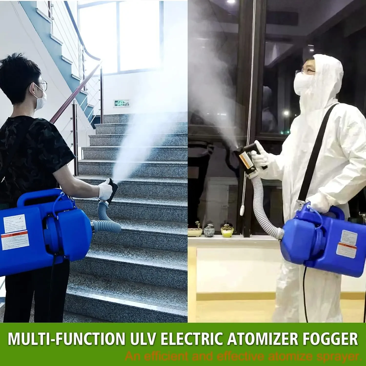 8L Electric ULV Cold Fogger Machine with Backpack Mist Atomizer, Adjustable Flow Rate, Large Area Spraying for Home Indo