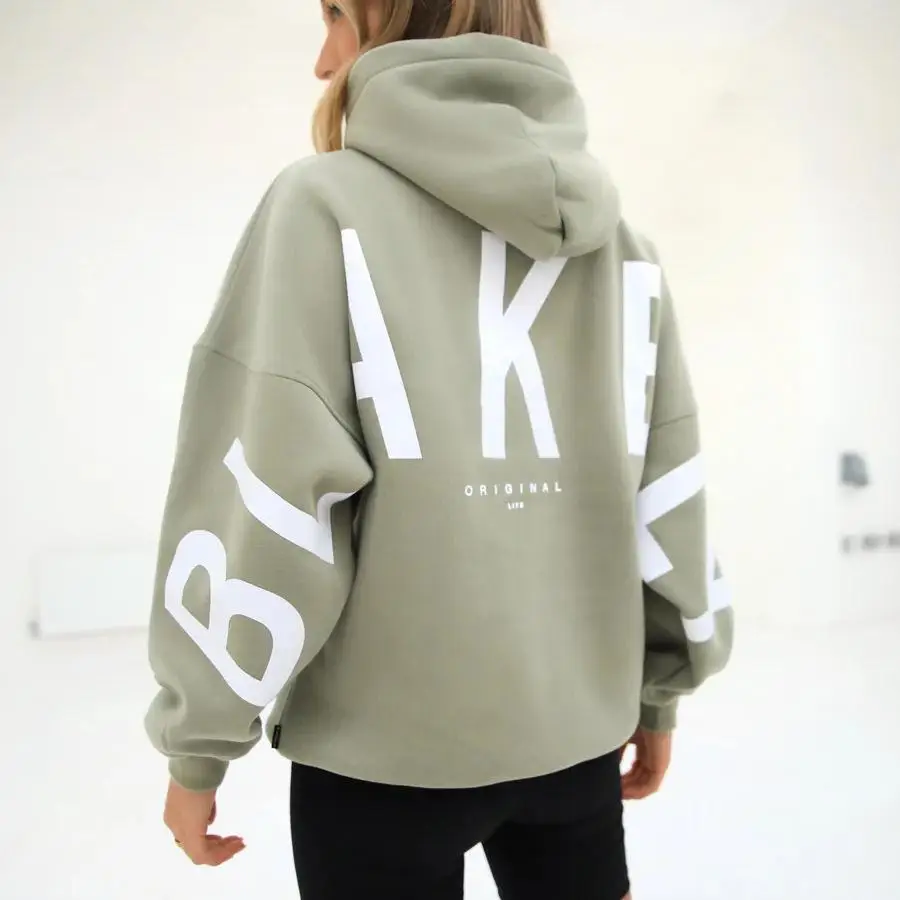 Sweat à capuche ample et surdimensionné, T-shirt décontracté ex Long Sve, matériau en Polyester, Ciwalk Sle, printemps automne hiver