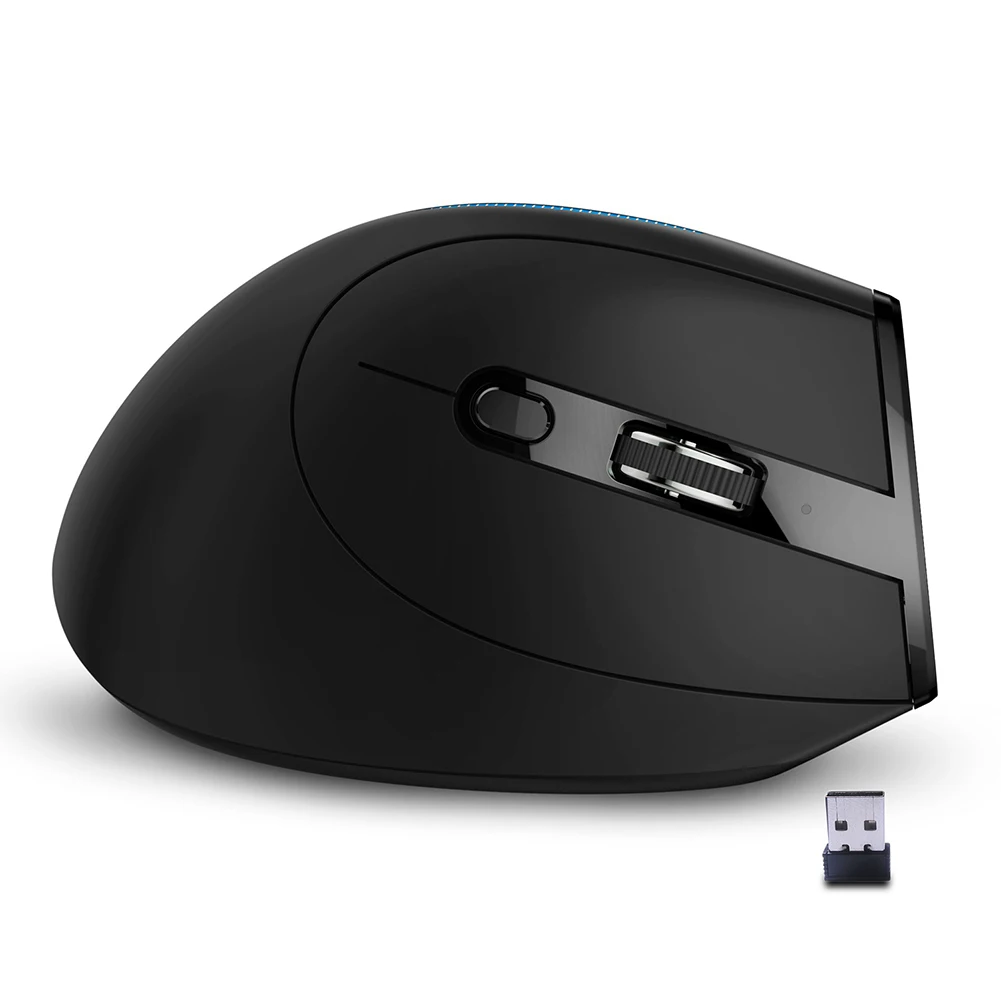 

ZELOTES Ergonomic Vertical Mouse 6 Buttons F-36A 2.4G Wireless Mouse 2400 DPI Adjustable Desktop Computer Accessories