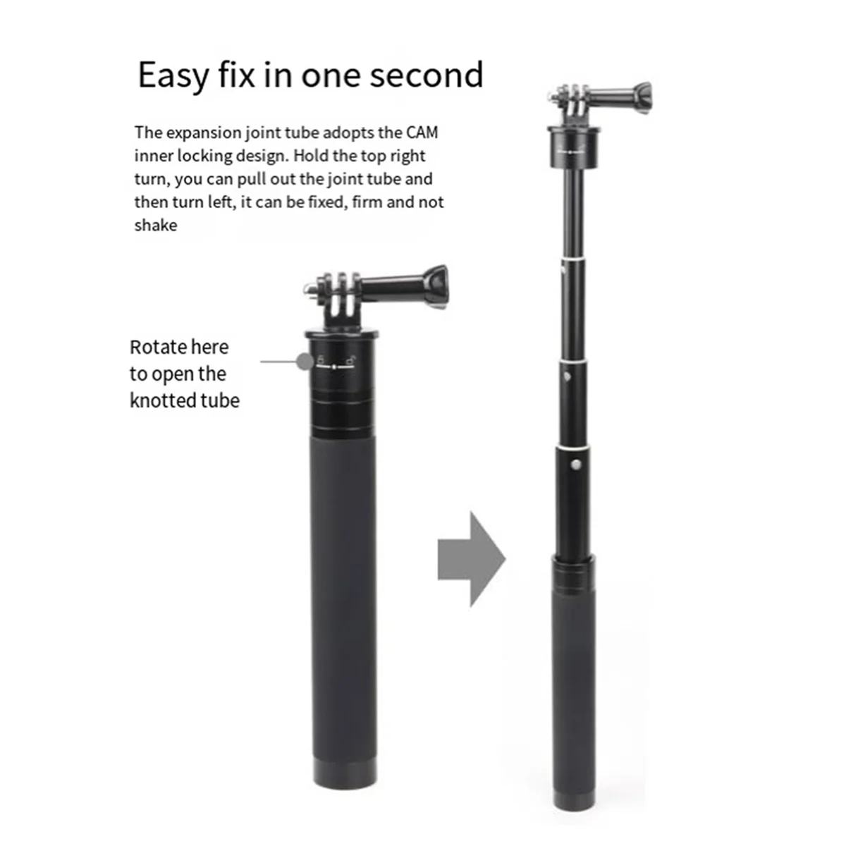 

LENVEE for DJI ACTION3/GOPRO Telescopic Sports Camera Selfie Stick