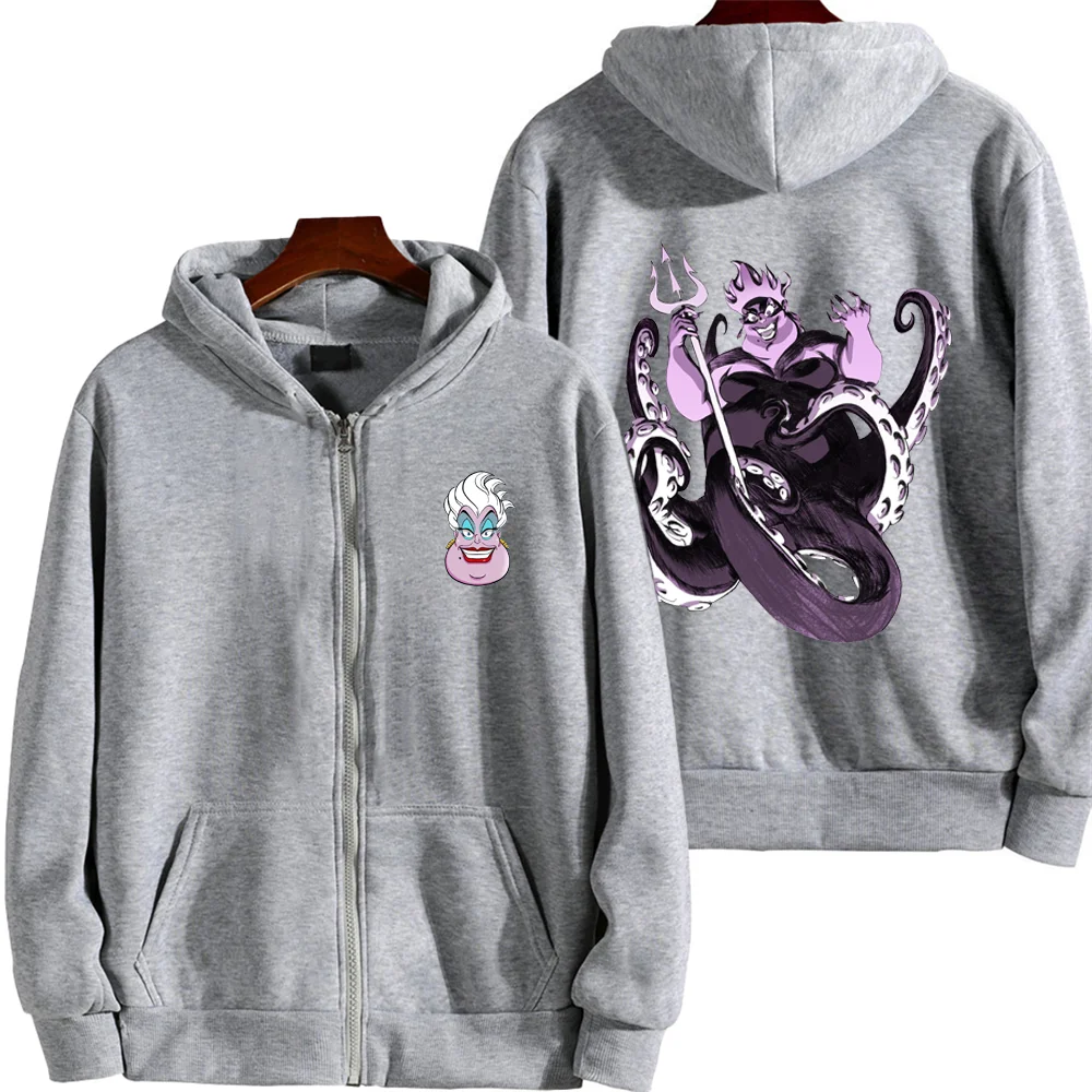 Popular Disney The Little Mermaid Ursula print hooded men\'s and women\'s hoodies couple casual sports street hoodies