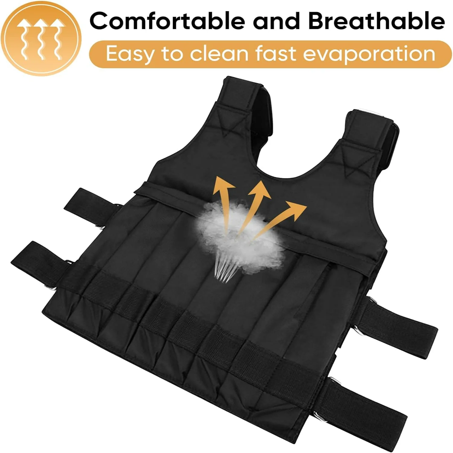 

Adjustable 110 lbs Weighted Jacket for Jogging and Fitness Workouts - Ultimate Weight Training Vest for Men and Women