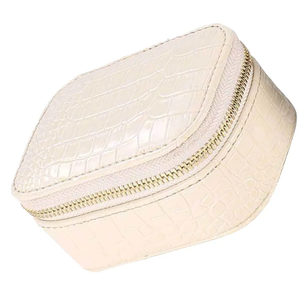 

1Pcs Jewelry Box Travel Size PU Storage for Necklace Ring Watch Organizer Case Portable Display Compact Gift Idea
