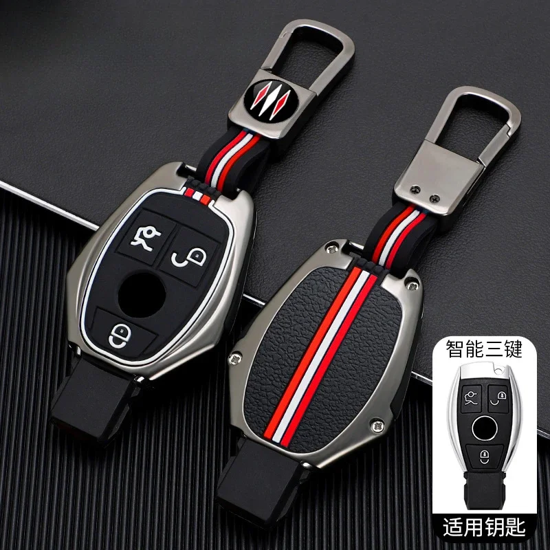 Car Key Cover Zinc Alloy Key Fob Cover for Mercedes Benz CLS CLA GL R SLK AMG A B C S Class Smart Remote accessories keychain