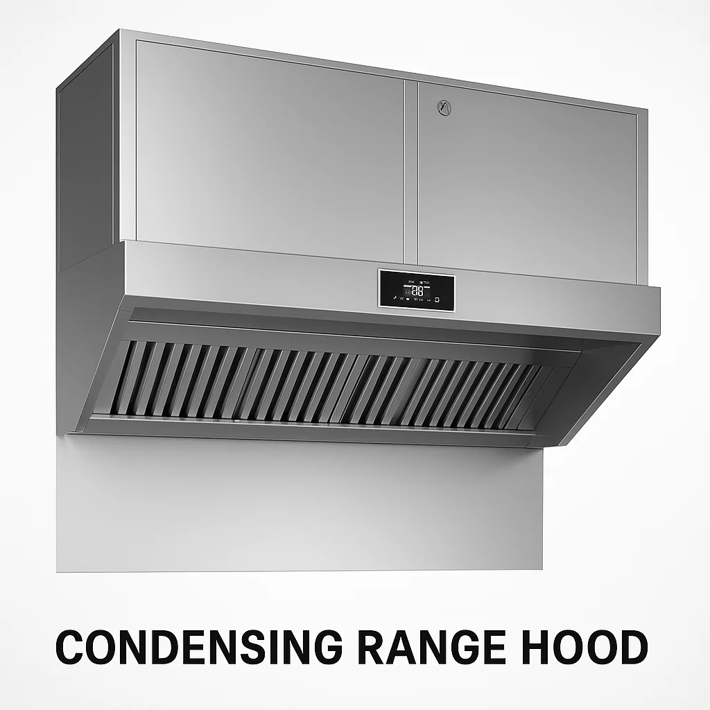 Ventless Stainless Steel Wall Mounted Range Hood 95% Purify Efficiency Snack Bar Burger Shop Light Oil Smoke Filtration Compact