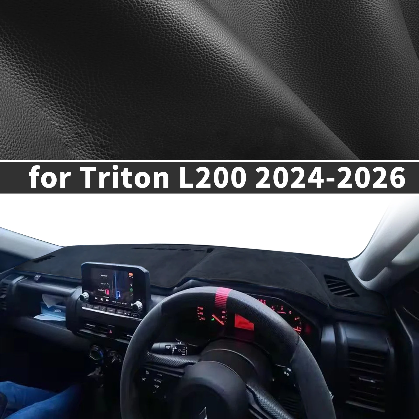 

для Mitsubishi Triton L200 2024-2026 ​ ​ Накладка на приборную панель на заказ, солнцезащитный коврик, антибликовый коврик-накладка на панель приборов