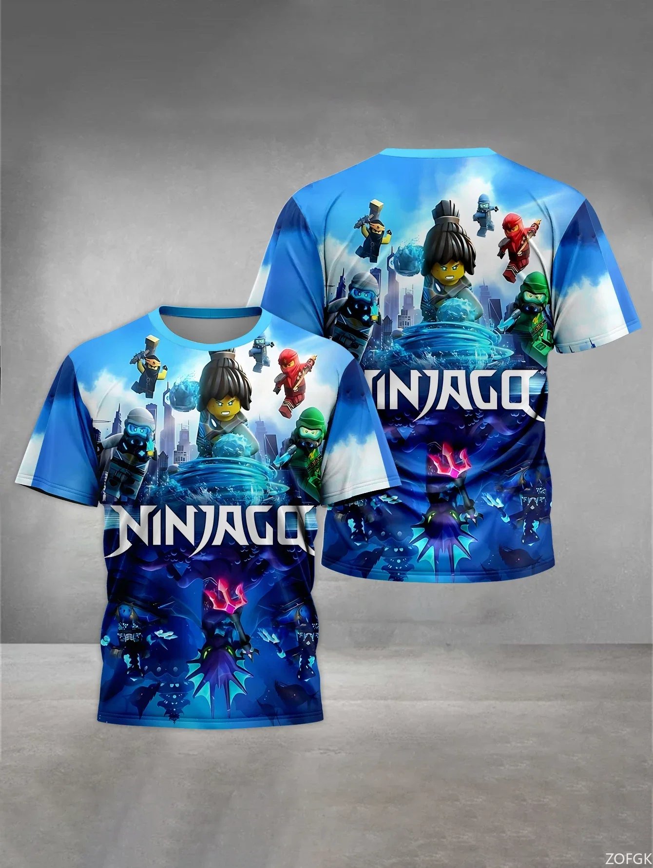 

Cartoon Game 3D Printed Breathable Sports Youth and Children Summer Creative Trend T-shirt