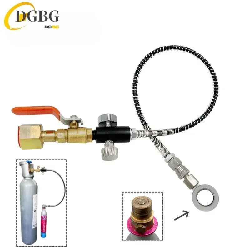 CO2 Adapter Refill Station Hose Set Carbonator For SodaStream DUO Art Terra Quick Connect Cylinder Tank Carbon Dioxide Inflator