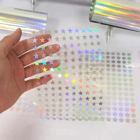 자기 접착 레이저 새겨진 심장 스티커 장식 종이