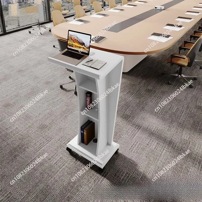 Minimalist Reception Desks Hotel Welcome Reception Counter Modern Light Luxury Office Furniture Host Podium for Conference Room