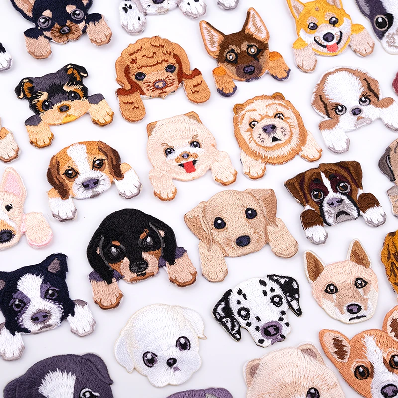 Szczeniak pies śliczny Border Collie naszywka na odzież dziecięcą plecak Kawaii aplikacja naklejka żelazna naszywka owczarka niemieckiego