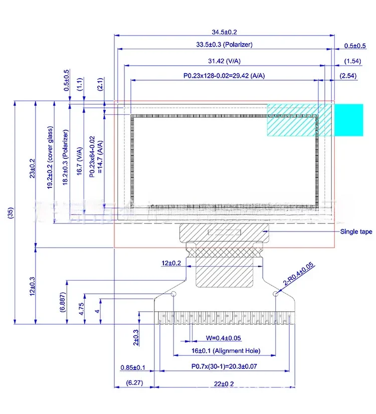 1.3-inch display screen 12864, 1.3oled, SH1106G chip