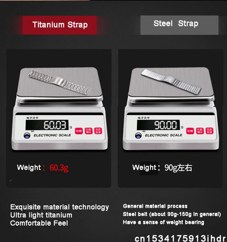 Correa de titanio de 22mm para HUAWEI WATCH 4, correa de reloj para Huawei Watch 4Pro Band, pulsera de Metal gris/Negro/plateado con caja