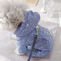 Dog Warm Dog Jumpsuit Thicken Warm Dog Clothes Hoodie Puppy Overalls Jacket for Yorkie Shih Tzu Poodle Schnauzer Pomeranian Bich