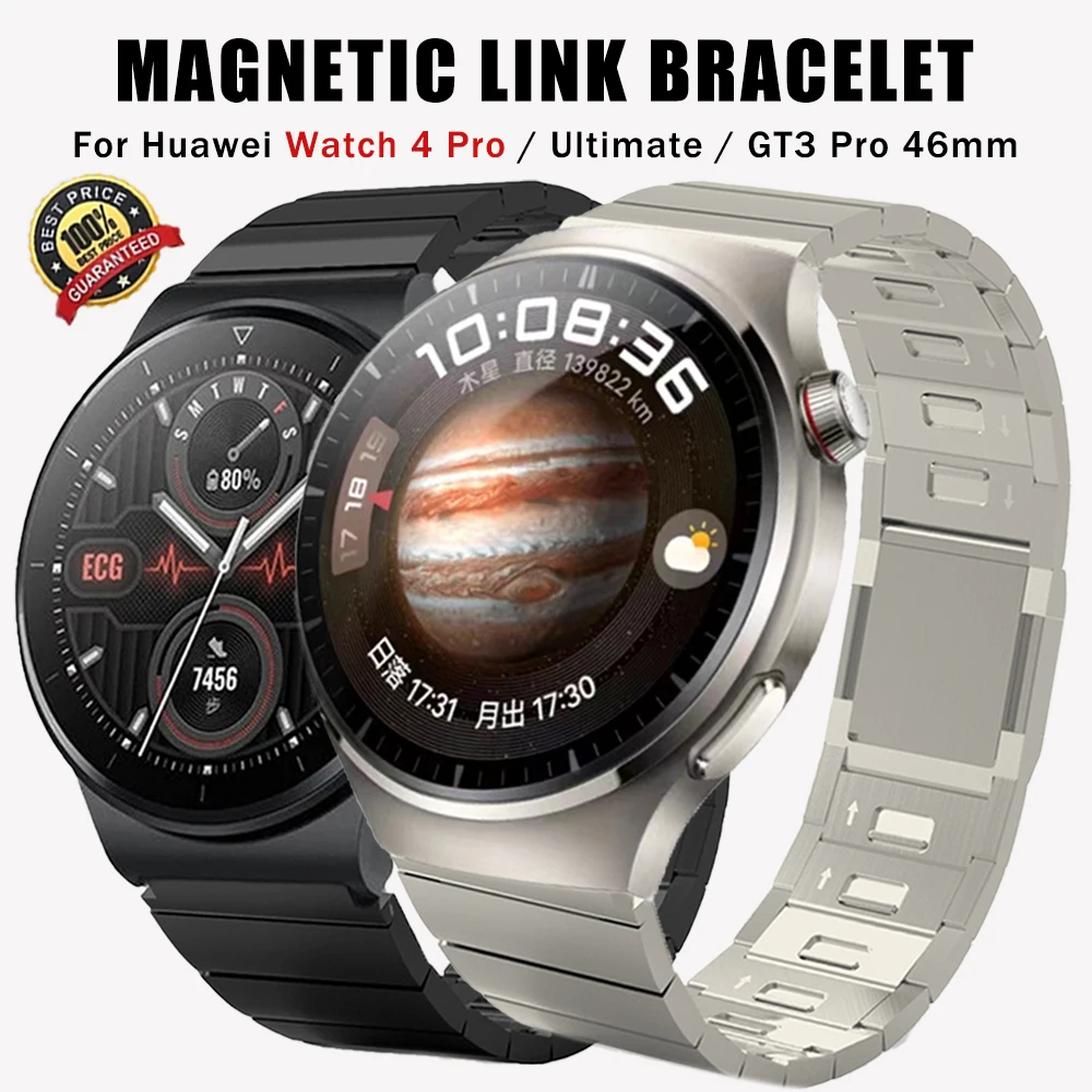 

22mm Magnetic Strap For Huawei Watch 4 Pro Ultimate GT3 46mm Band For Samsung Galaxy Watch 3 45 Metal Strap For Amazfit GTR 47mm