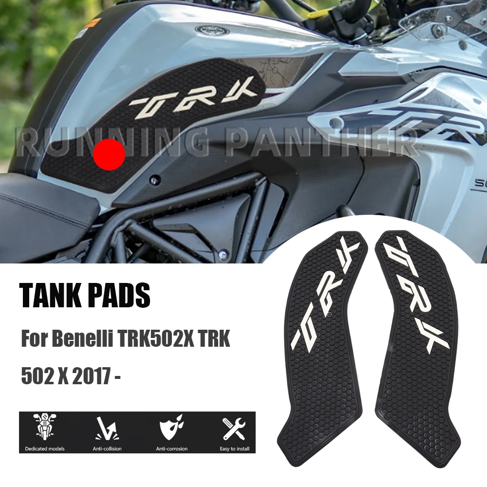 

Motorcycle Tankpad anti-slip tank Pad protection stickers SIDE TANK PADS Traction Pad Fit For Benelli TRK502X TRK 502 X 2017 -