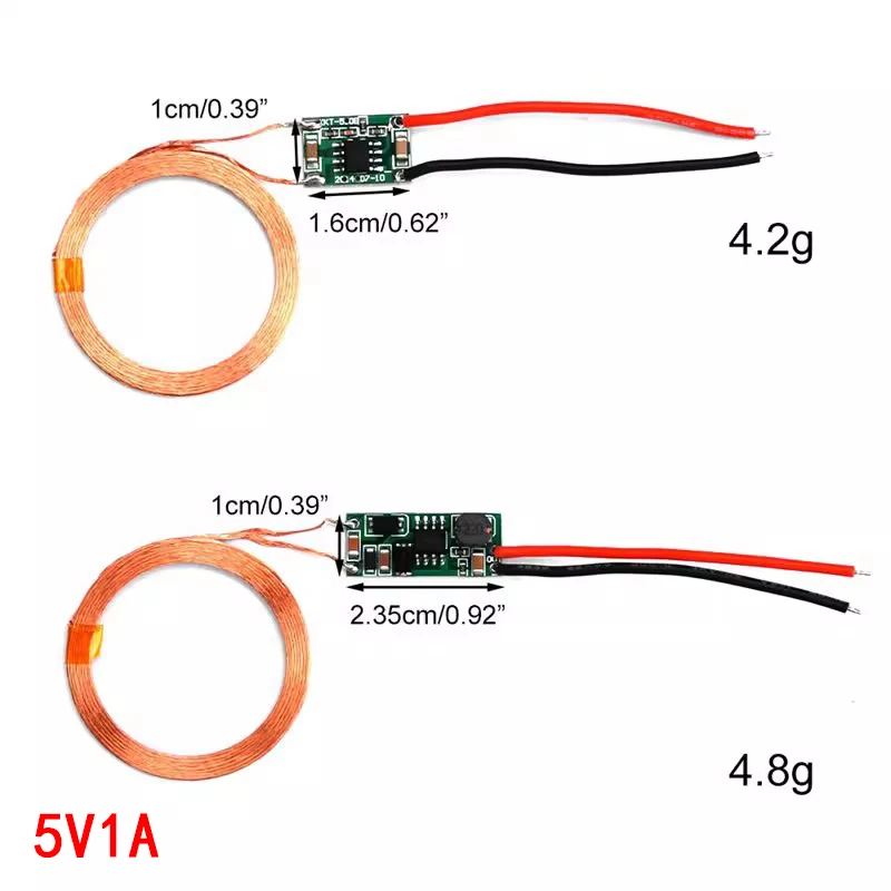 5V1A/5V2A wireless power supply module, wireless charging transmitter and receiver circuit board