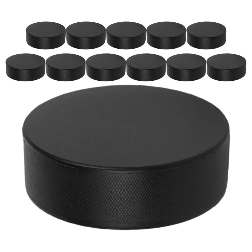 

12Pcs Indoor Floor Hockey Pucks PU Soft Lightweight Training Pucks for Skill Development Game Simulation Classroom Prizes Sport