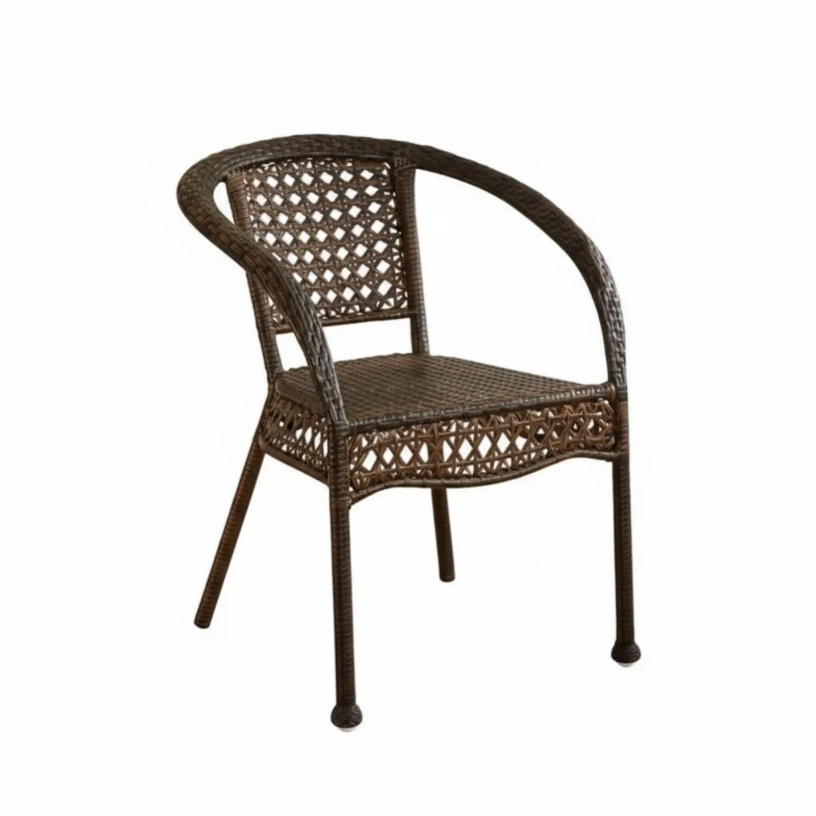 Woven Tub Chair Breathable Weave Limb Chair Handwoven Embellishments Ergonomic Design for Garden Aficionados, Homeowners, Patio