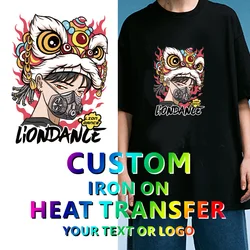 Customized Iron-On Transfer Labels for Garment Iron-On Transfer, DIY Washable T-Shirt Cartoon Label, Brand LOGO Colorful