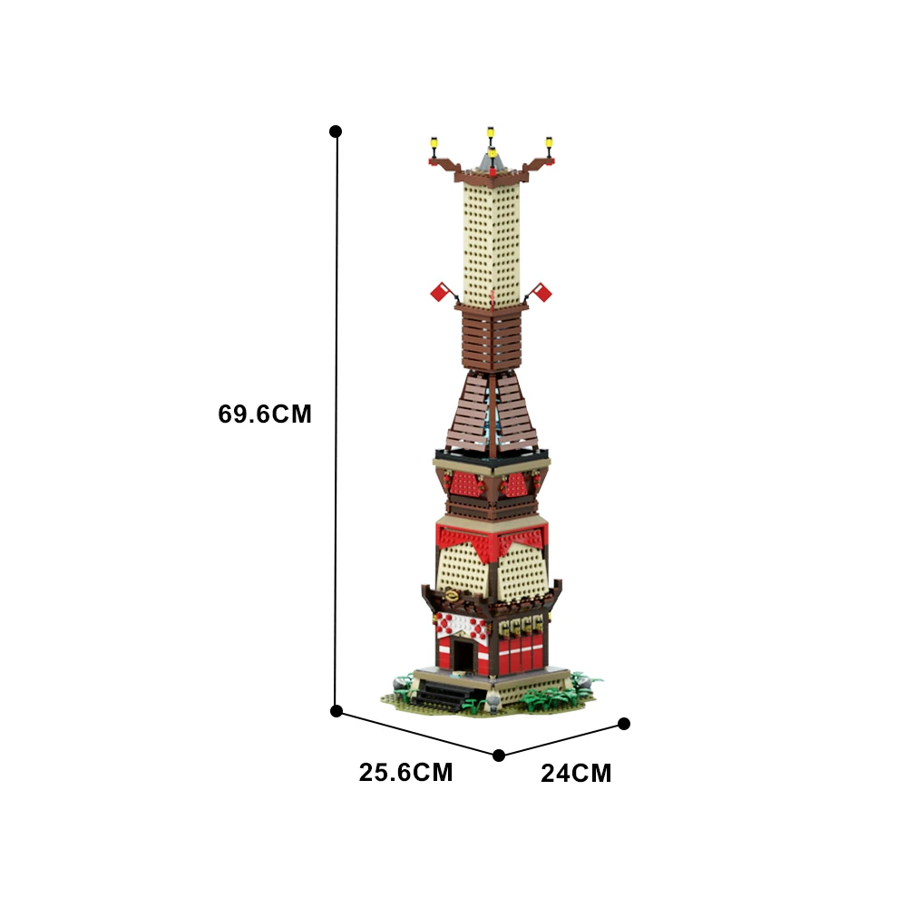 MOC-décennie s de construction de modèle de jeu pour enfants, Larmes du royaume, Skyview, Tour, Têtes de briques, Convoyeur d'oiseaux, Watchstrictement, Jouets, Cadeau d'anniversaire