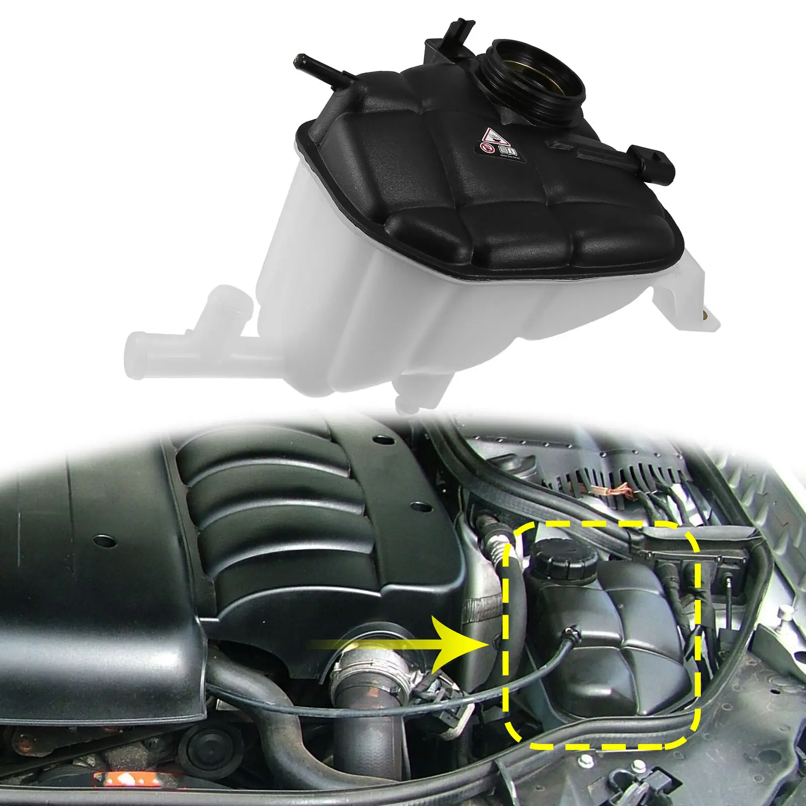 Tanque de expansión de refrigerante de motor, puertas OEM 1645000049 para Mercedes GL350, GL550, ML63, 1645000049,