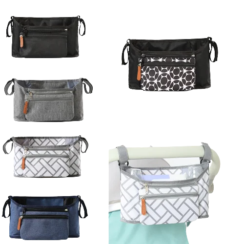 Baby Stroller Bag Universal Wearproof Diaper Nappy Bag Multi-Pocket Mummy Travel Bag Holder Cup Organizer for Newborn Pram Cart