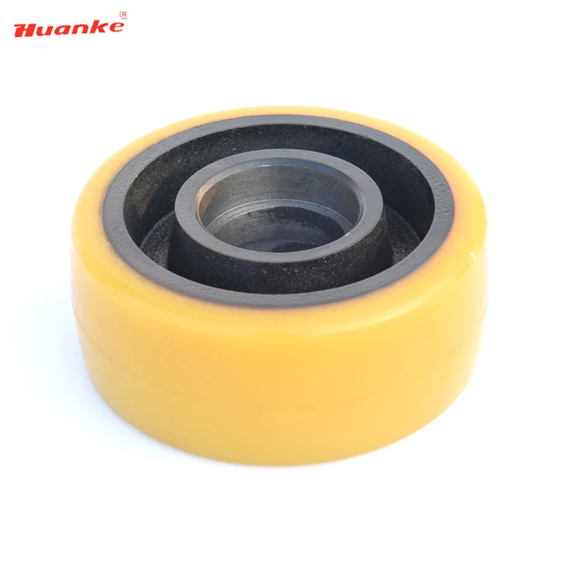 forklift parts 125*50mm PU balance wheel which use 6204 bearing