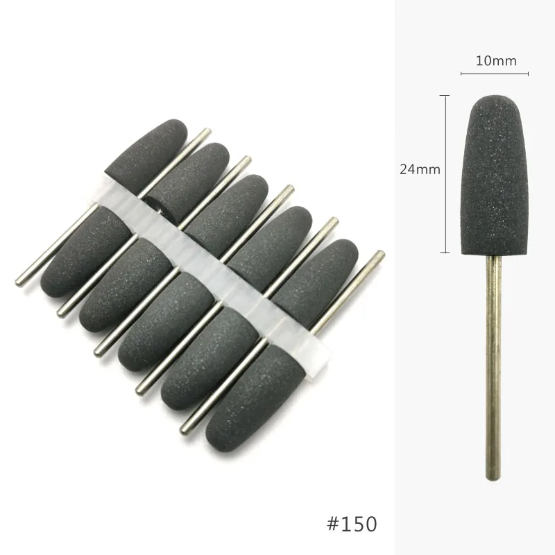 HYTOOS 10pcs Silicone Nail Drill Bit Rotary Polishing Tool Bits For Manicure Pedicure Nail Care Electric Drill Accessories