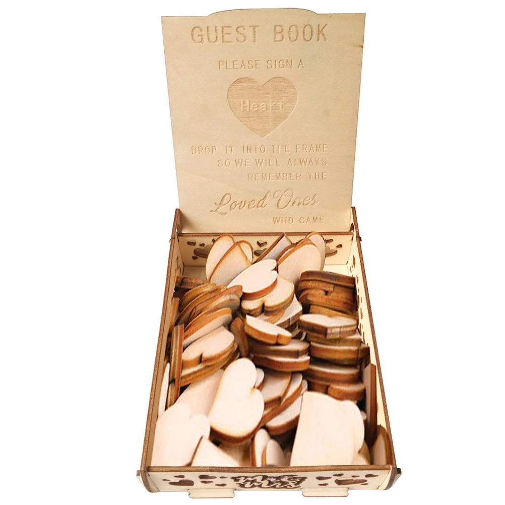 

Wedding Guestbook Wooden Creative Personalised Message Box Alternative Sign Storage Wedding Party