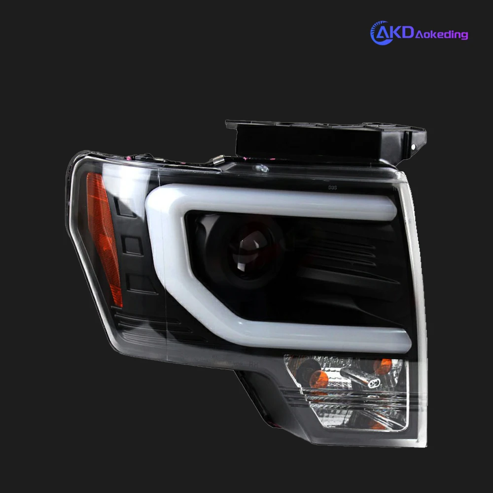 AKD Head Lamp for Ford Raptor F150 LED Headlight 2008-2014 Headlights F150 DRL Turn Signal High Beam Angel Eye Projector Lens