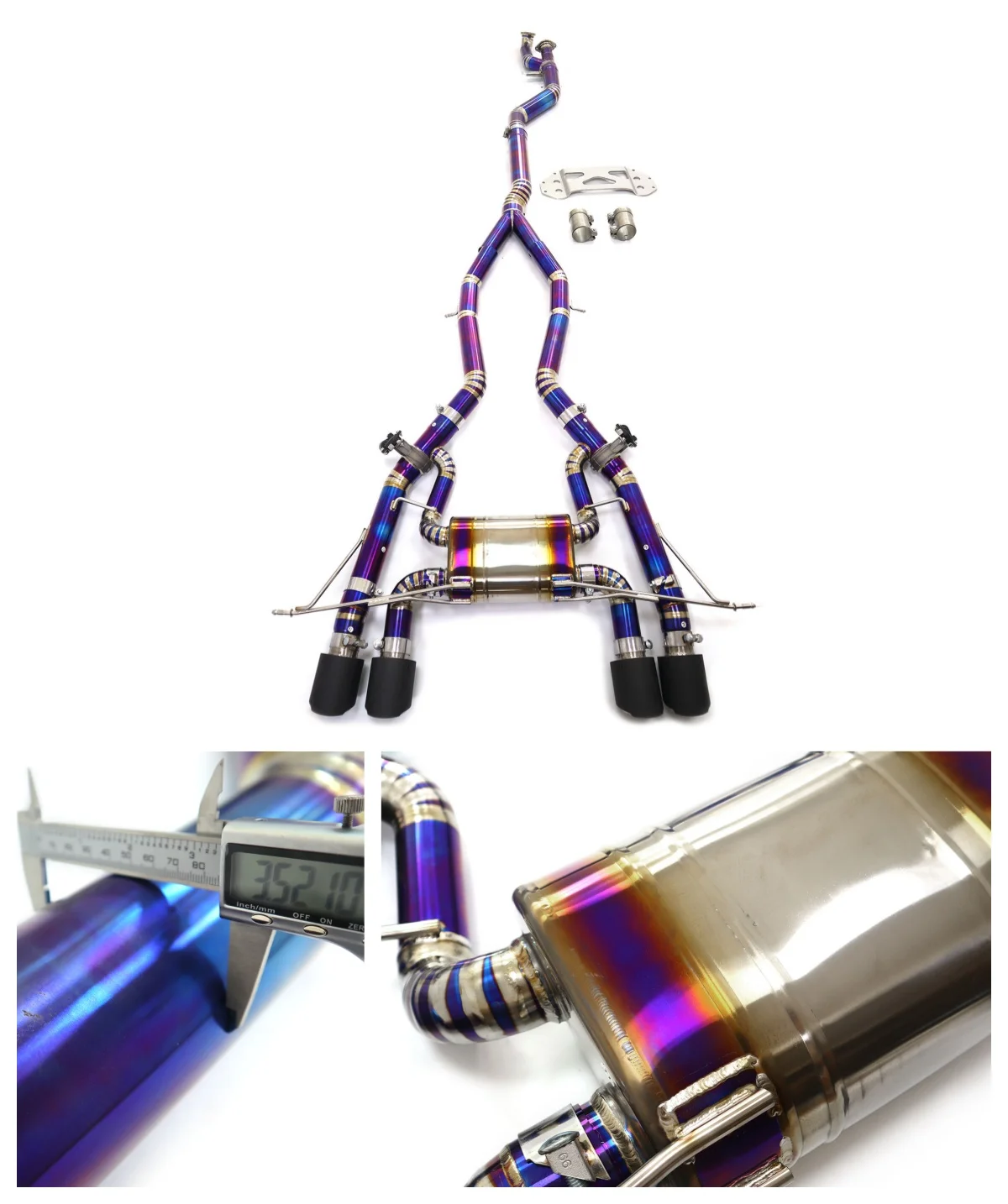 

Titanium Catback for BMW M3 M4 G80 G82 3.0T with valve HMD Exhaust System Performance Quality certification