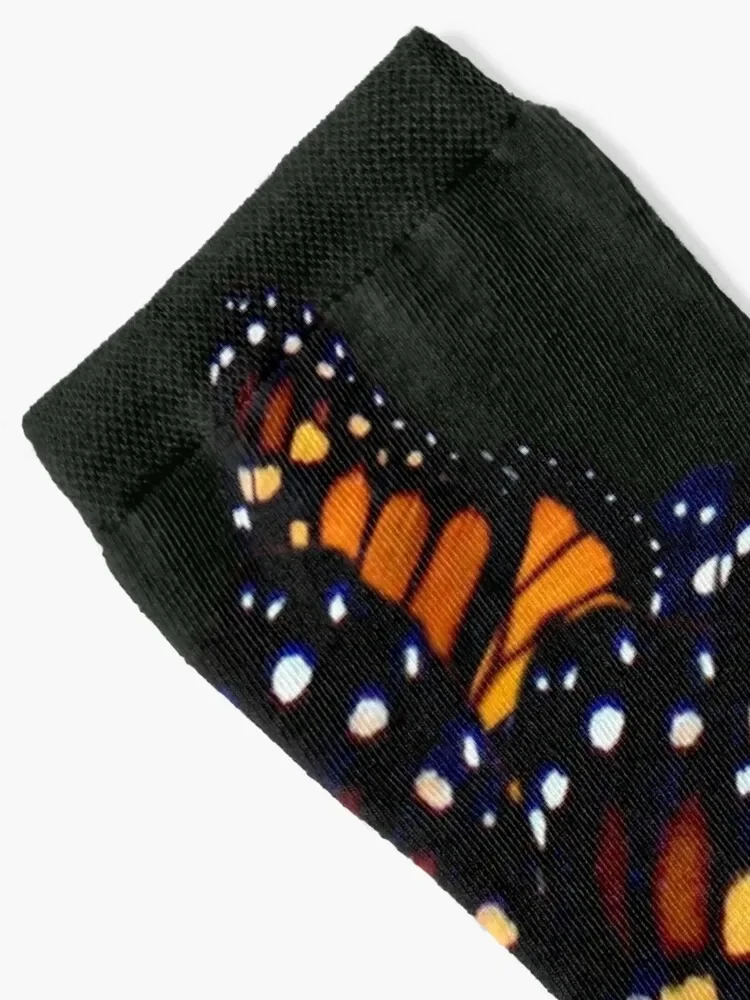 Monarch butterfly wing pattern Socks cool sports stockings retro funny gift Luxury Woman Socks Men's