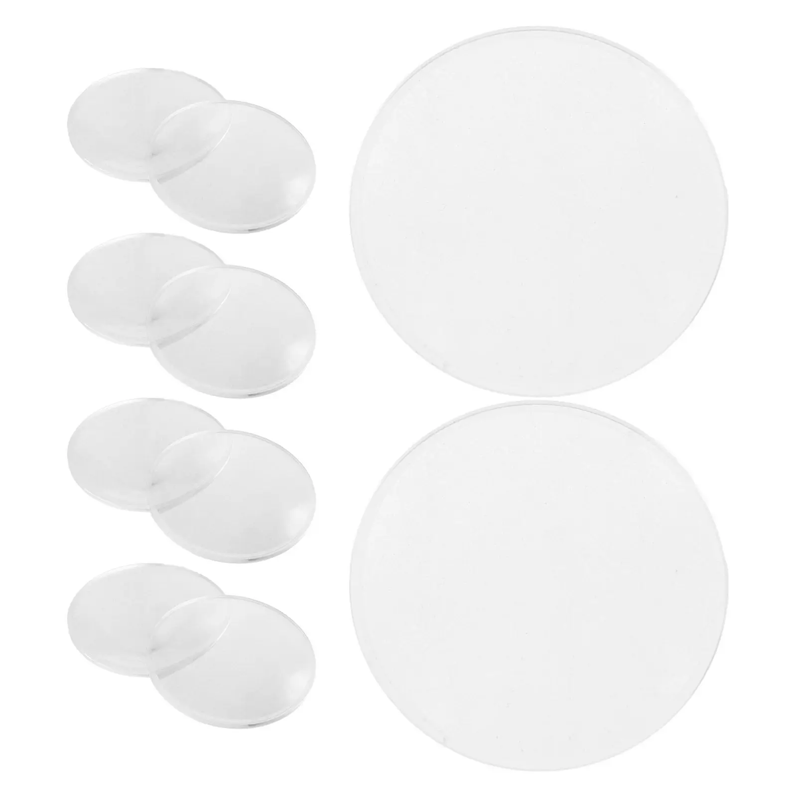 10Pcs Double Convex Lens Optical Glass Magnifying Lens for Physics Teaching Light Refraction Reading Inspection Magnifier